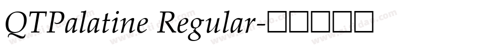 QTPalatine Regular字体转换